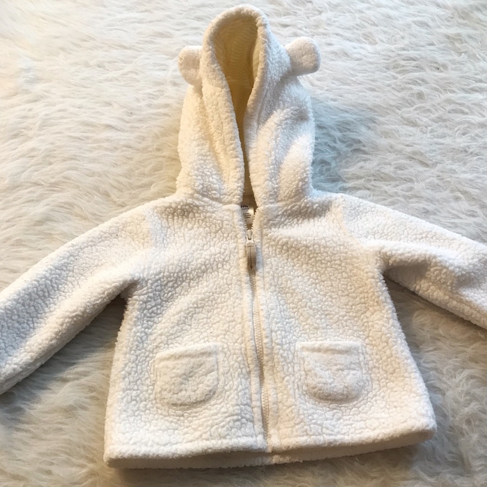 Carters Sherpa Furry Jackets Size 6 months